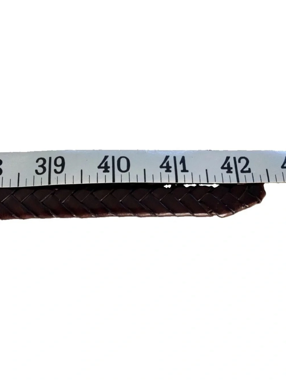 Vintage Brighton 98067 Brown Braided Leather Belt Sz 36 Solid Brass Buckle Nice
